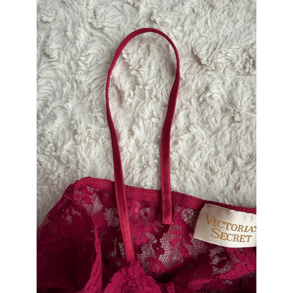 Victoria's Secret Gold Label 90s Vintage Lace‎ Lingerie Set Pink Magenta Small P - Picture 5 of 14